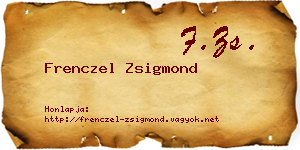 Frenczel Zsigmond névjegykártya